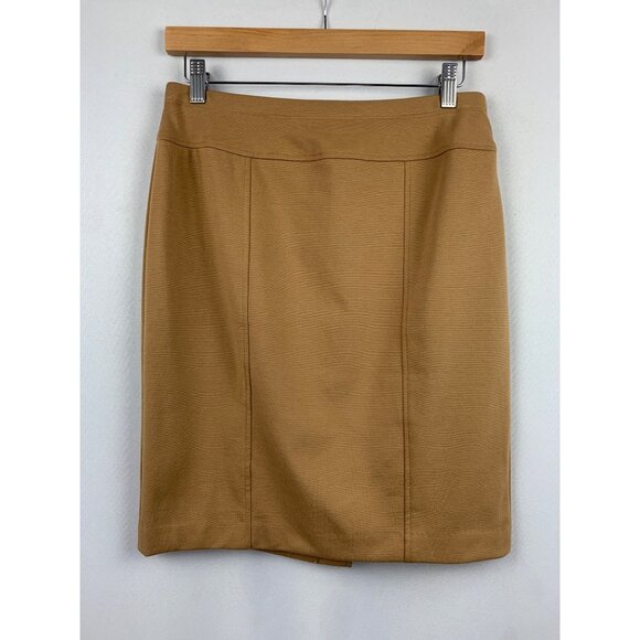 Ellen Tracy Camel Pencil Skirt Size 8 Polyester Blend - Picture 1 of 4